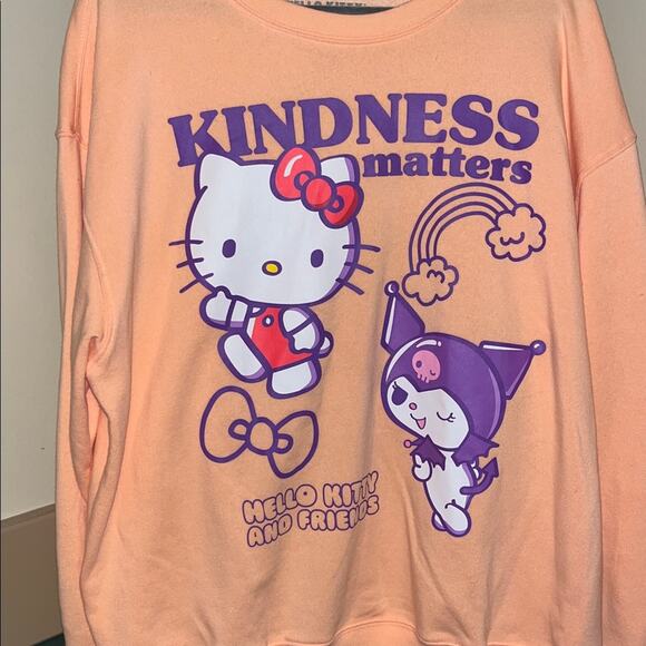 Hello Kitty Peach and Purple Sweater - Kindness Matters NWOT XXL - Picture 3 of 5
